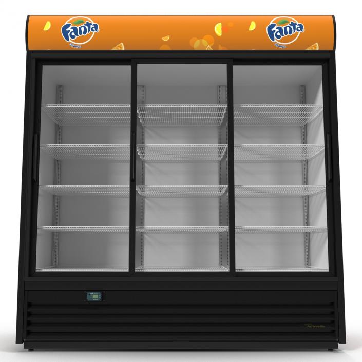 Fanta Three Door Display Refrigerator 3D