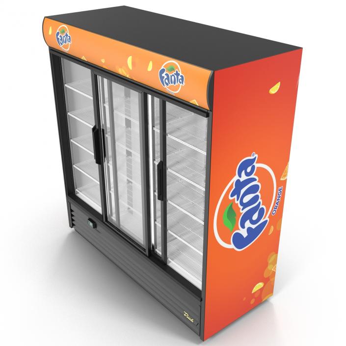 Fanta Three Door Display Refrigerator 3D