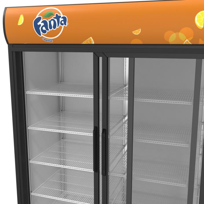 Fanta Three Door Display Refrigerator 3D