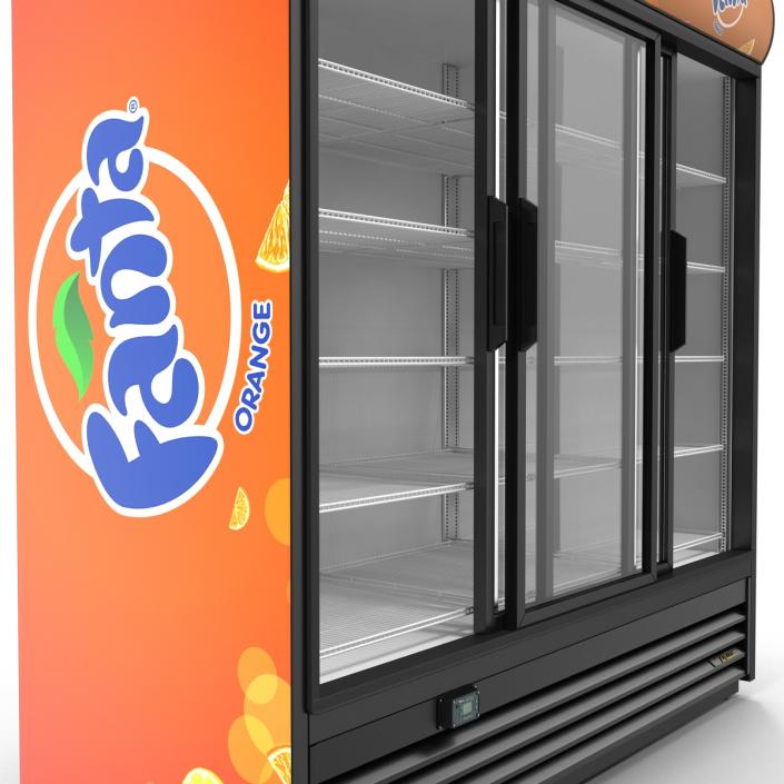 Fanta Three Door Display Refrigerator 3D