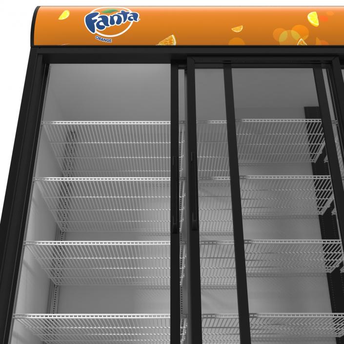 Fanta Three Door Display Refrigerator 3D