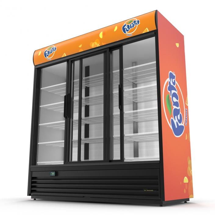 Fanta Three Door Display Refrigerator 3D