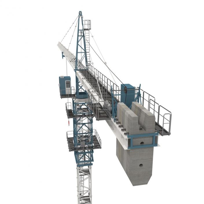 3D Tower Crane Rigged model