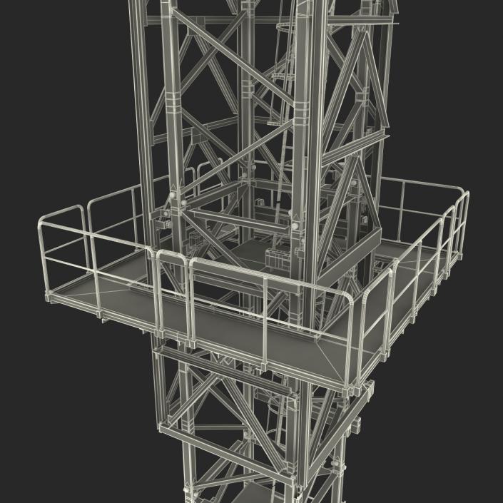 3D Tower Crane Rigged model