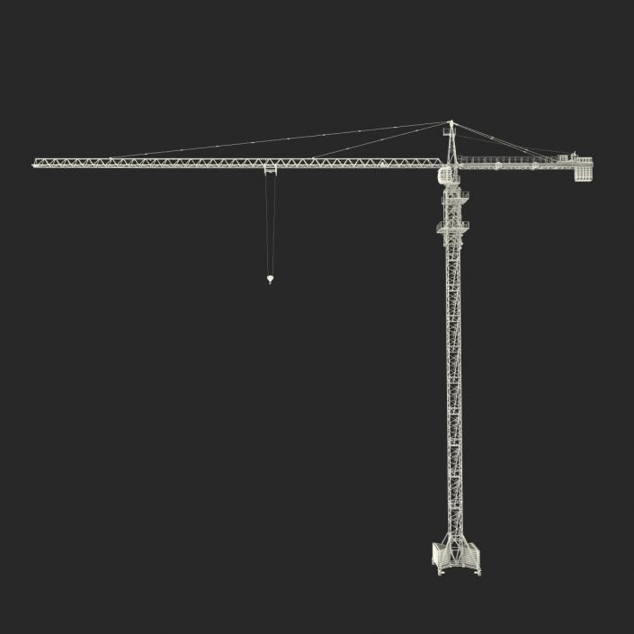 3D Tower Crane Rigged model