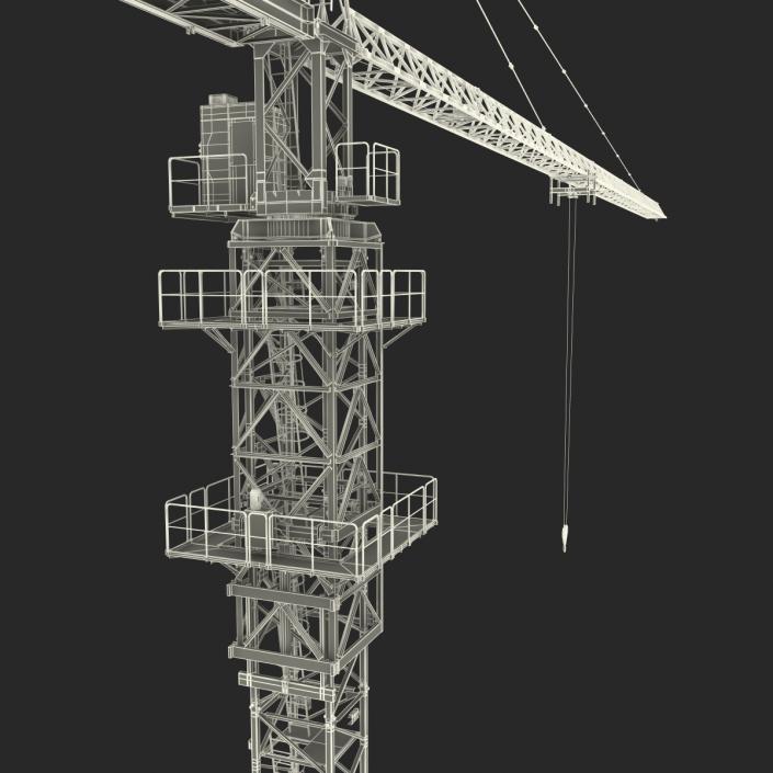 3D Tower Crane Rigged model