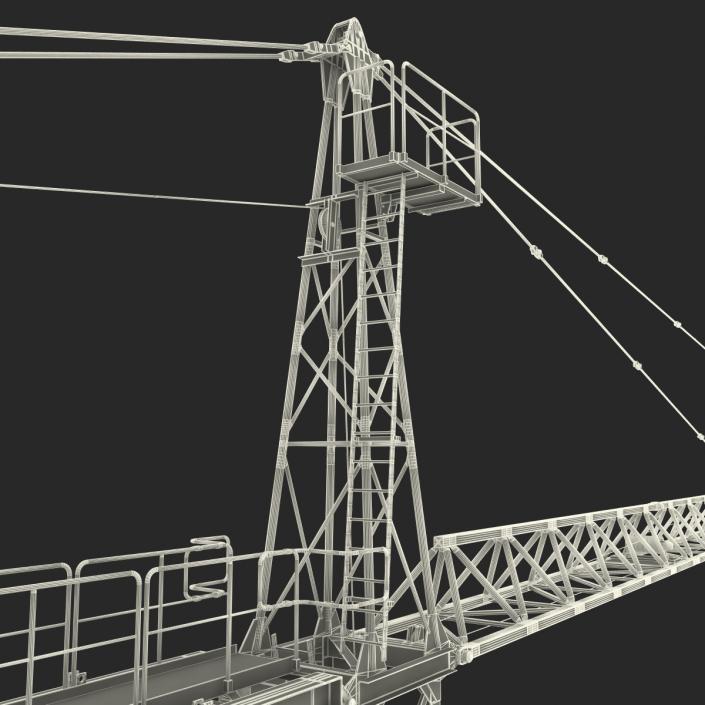 3D Tower Crane Rigged model