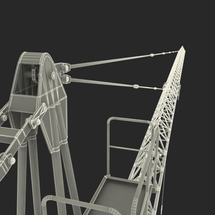 3D Tower Crane Rigged model