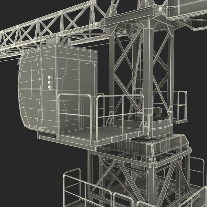 3D Tower Crane Rigged model