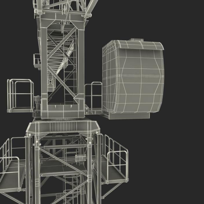 3D Tower Crane Rigged model