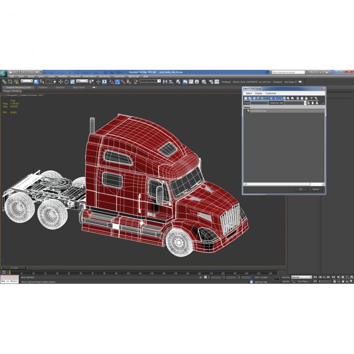 3D Semi Trailer Truck model