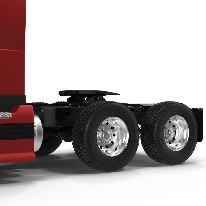 3D model Semi Trailer Truck Rigged