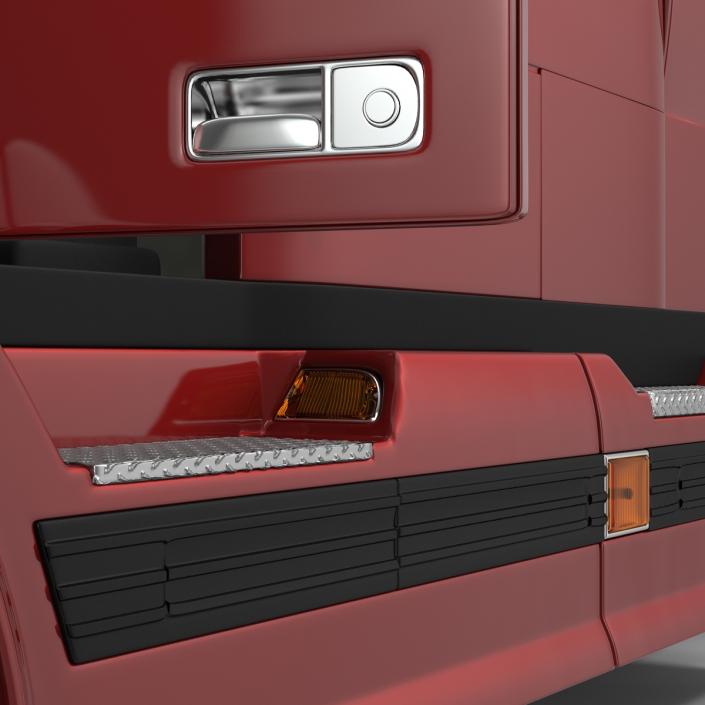 3D model Semi Trailer Truck Rigged