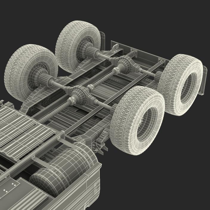 3D model Semi Trailer Truck Rigged