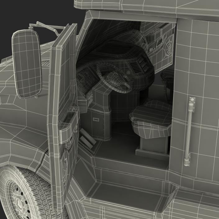 3D model Semi Trailer Truck Rigged