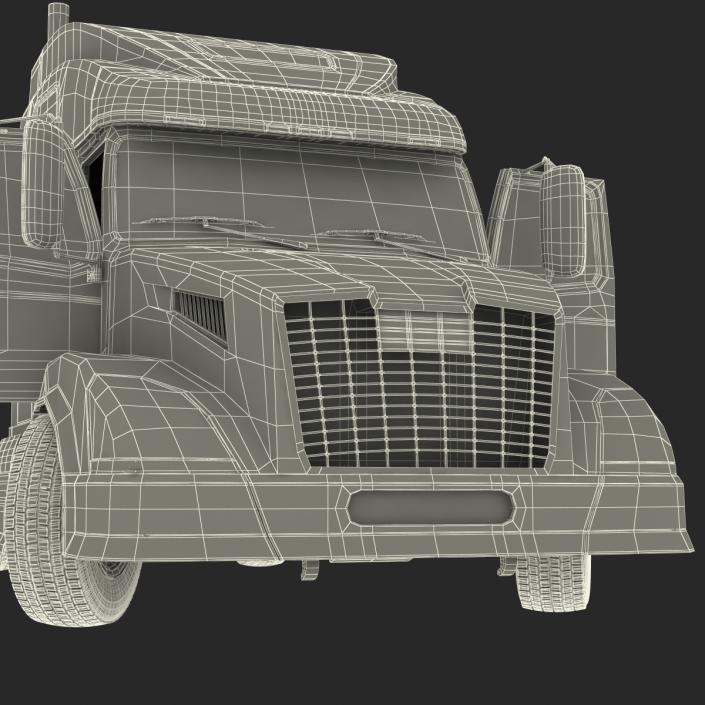 3D model Semi Trailer Truck Rigged