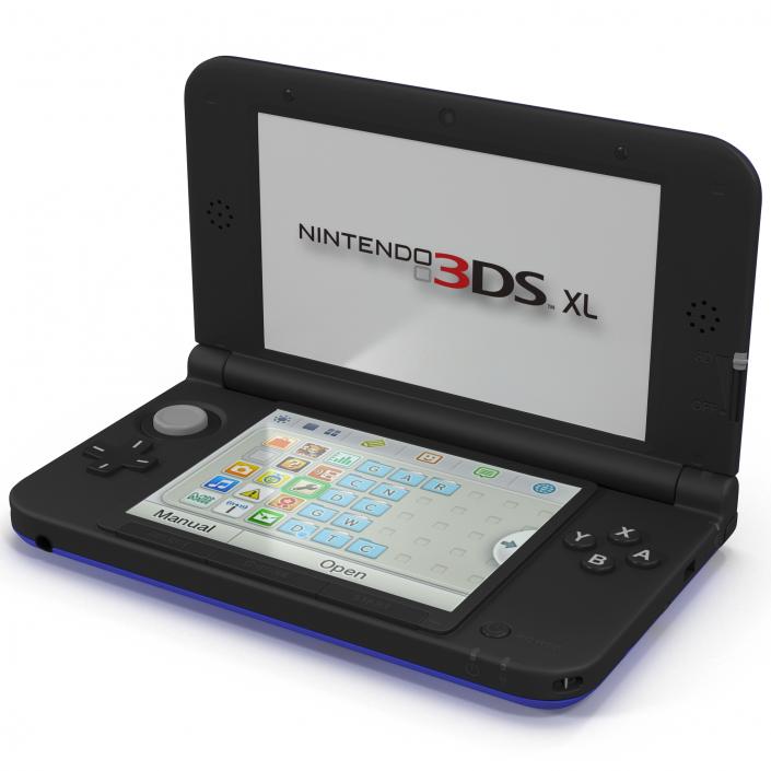 3D model Nintendo 3DS XL Blue