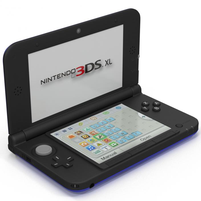 3D model Nintendo 3DS XL Blue