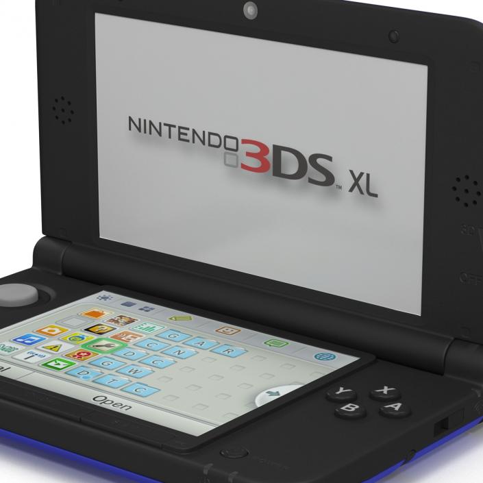 3D model Nintendo 3DS XL Blue