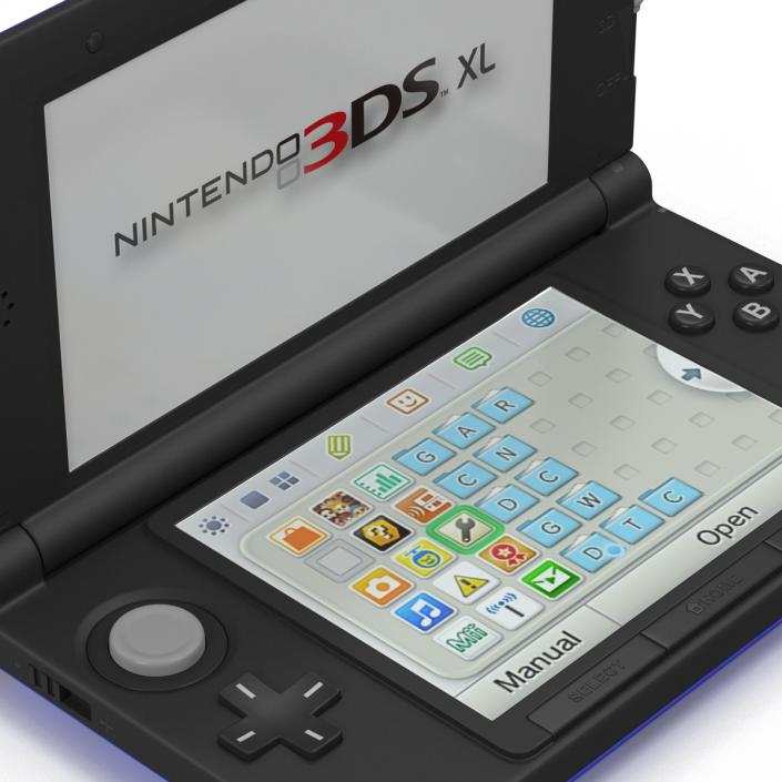 3D model Nintendo 3DS XL Blue