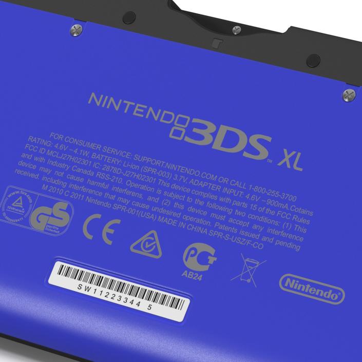 3D model Nintendo 3DS XL Blue