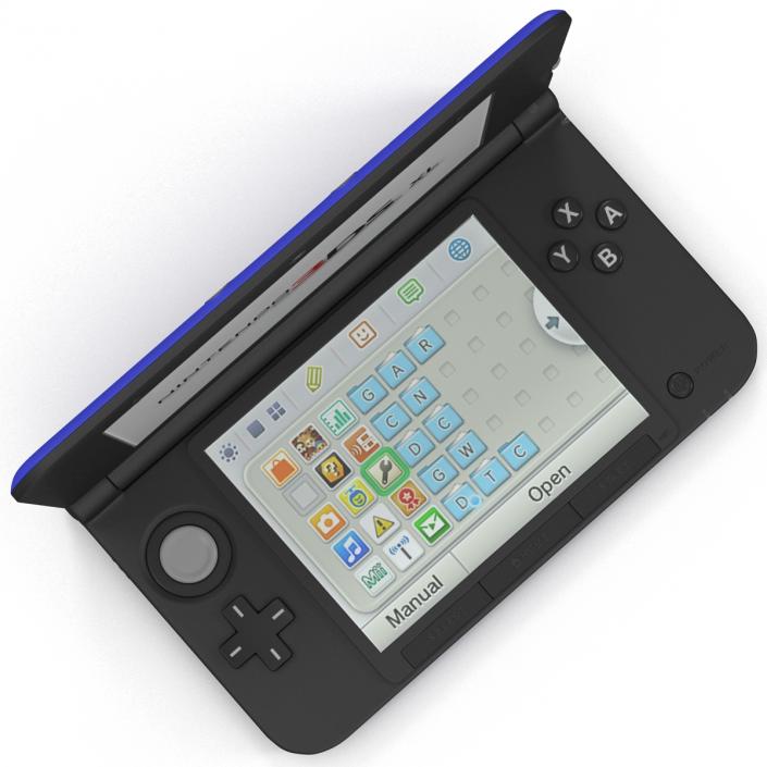 3D model Nintendo 3DS XL Blue