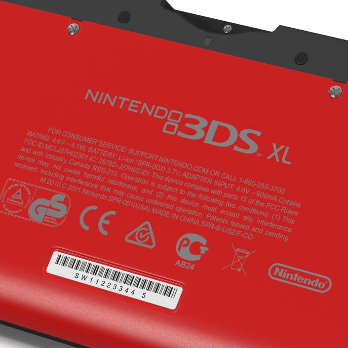 Nintendo 3DS XL Red 3D model