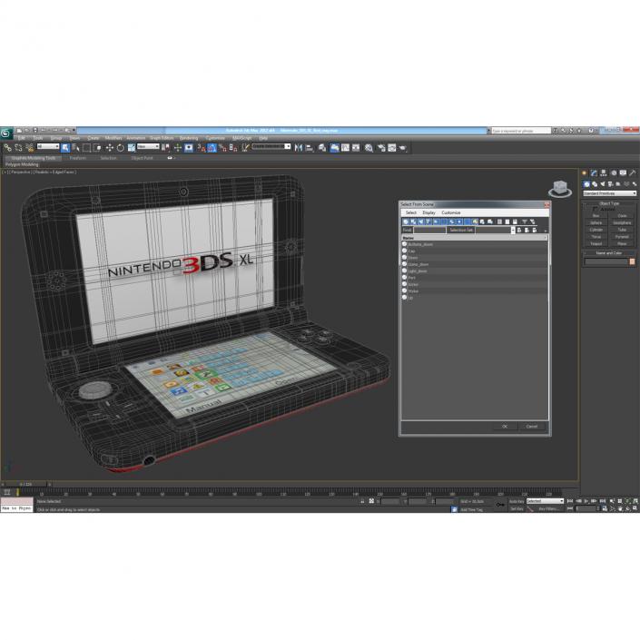 Nintendo 3DS XL Red 3D model