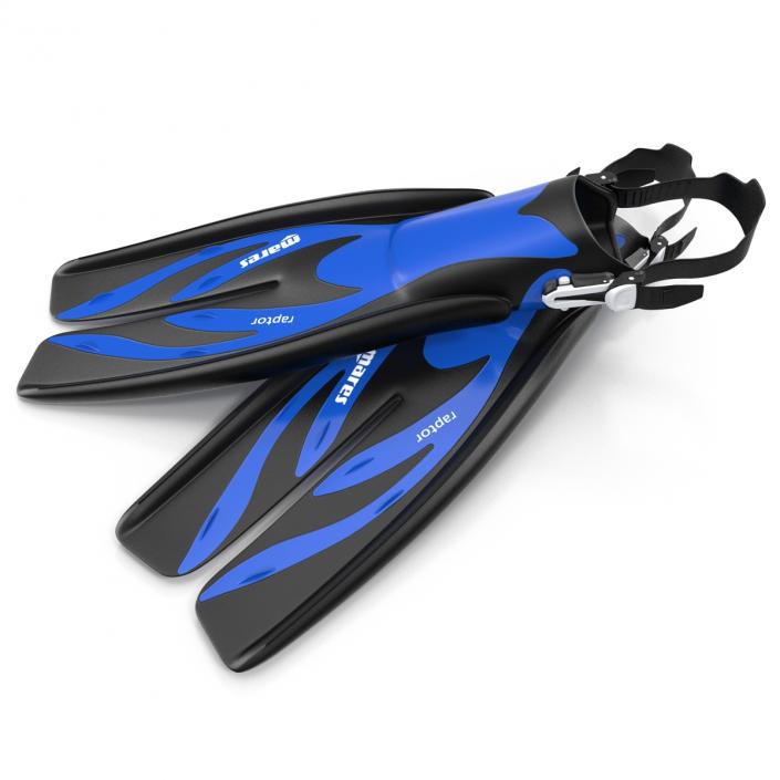 3D Swim Fins 3 Blue