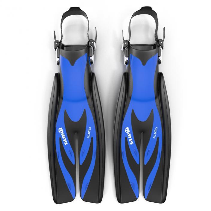 3D Swim Fins 3 Blue