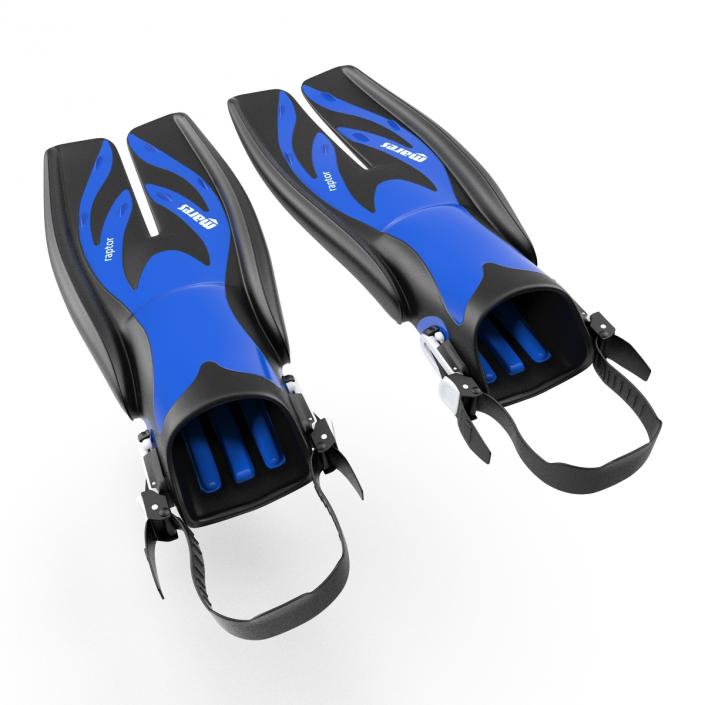 3D Swim Fins 3 Blue