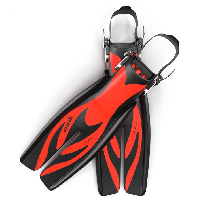 3D model Swim Fins 3 Red