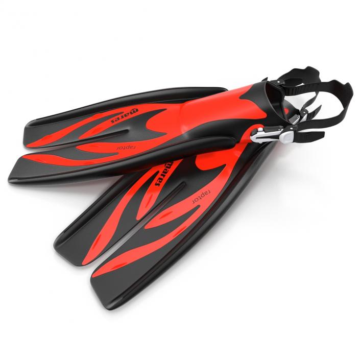 3D model Swim Fins 3 Red