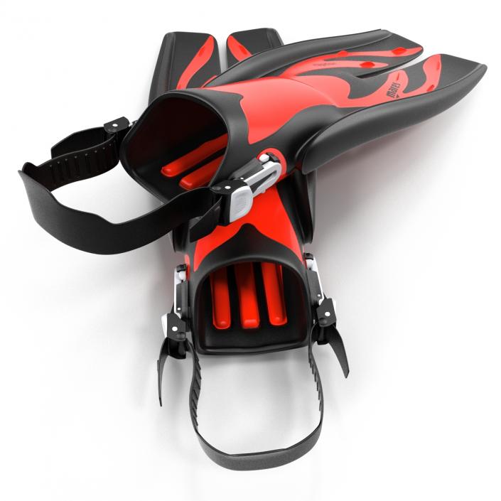 3D model Swim Fins 3 Red