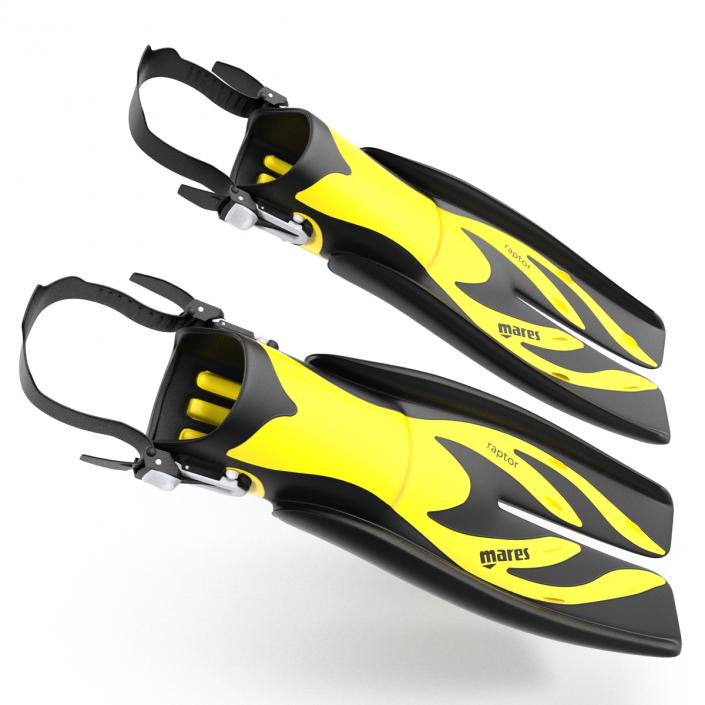 3D Swim Fins 3 Yellow model