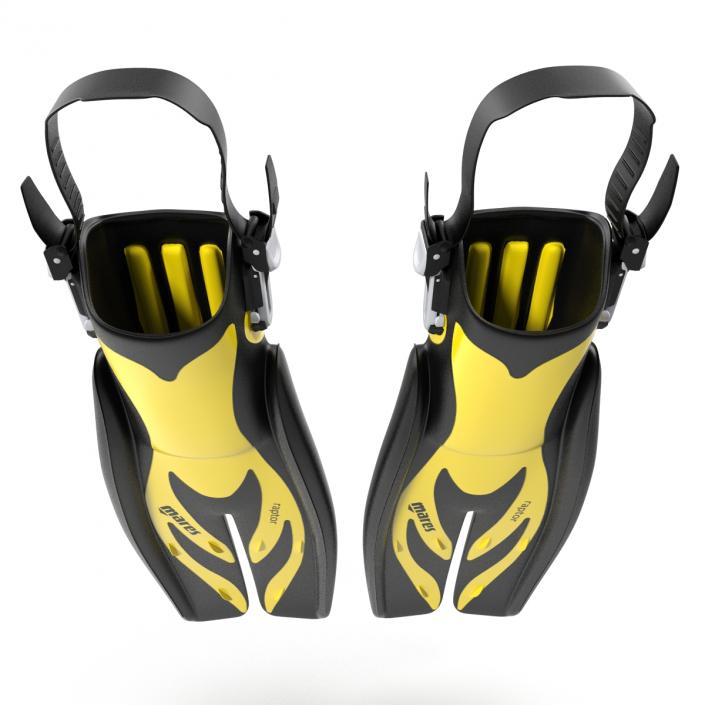 3D Swim Fins 3 Yellow model