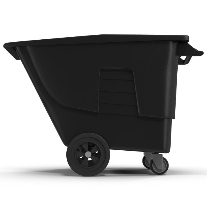 3D model Large Rolling Garbage Can