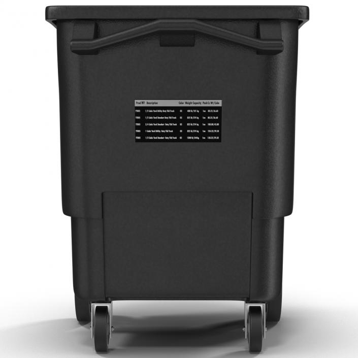 3D model Large Rolling Garbage Can