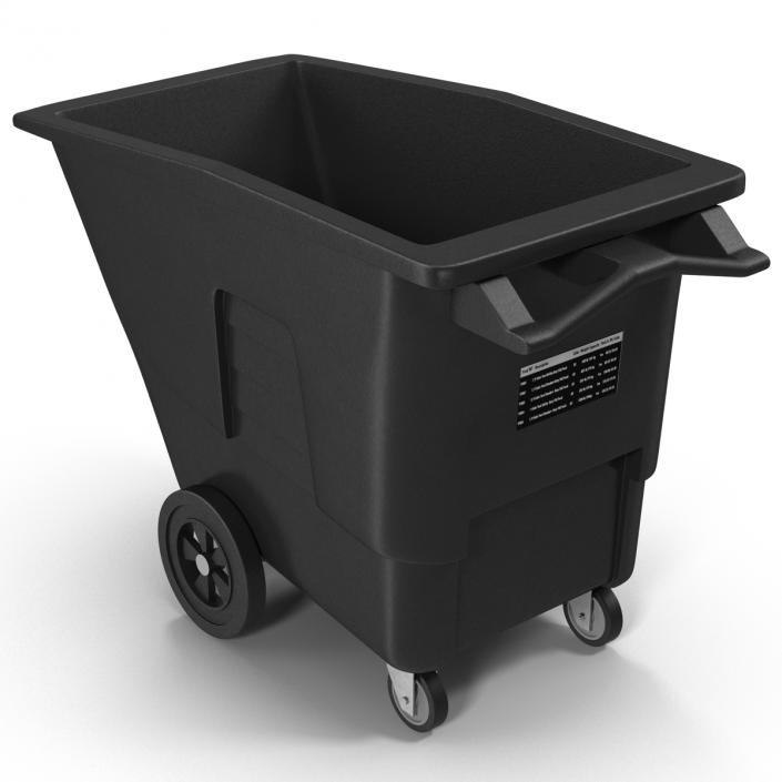 3D model Large Rolling Garbage Can