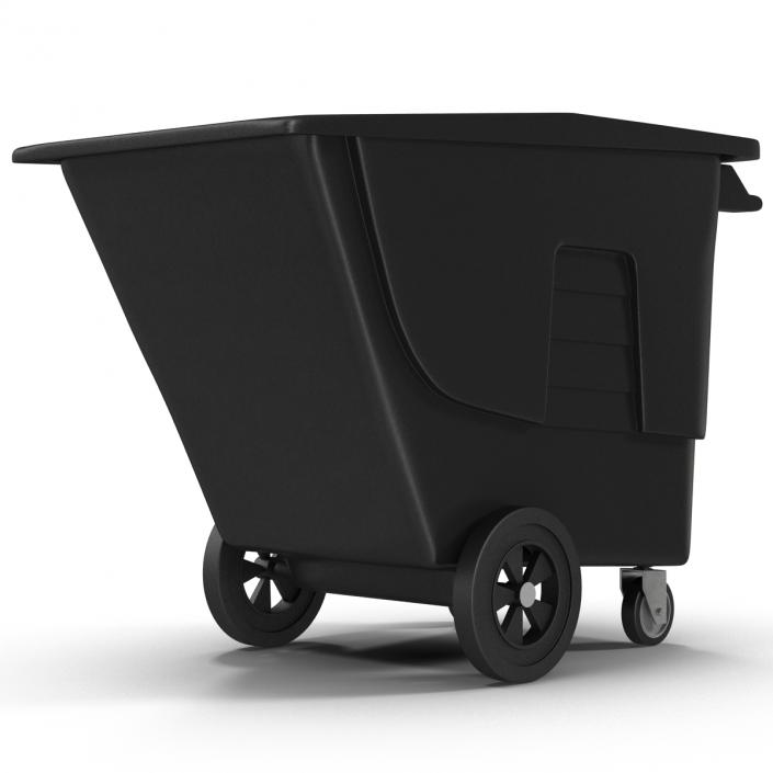 3D model Large Rolling Garbage Can