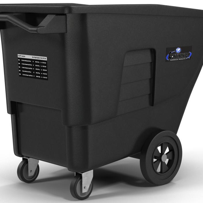 3D model Large Rolling Garbage Can