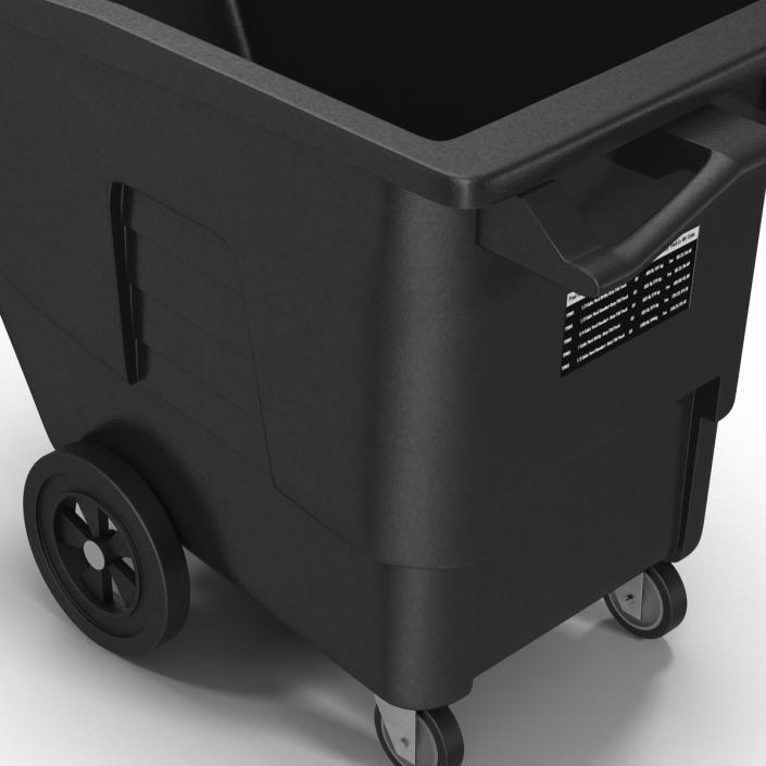 3D model Large Rolling Garbage Can