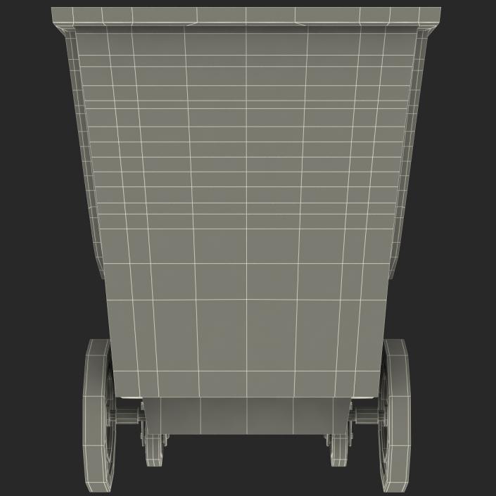 3D model Large Rolling Garbage Can