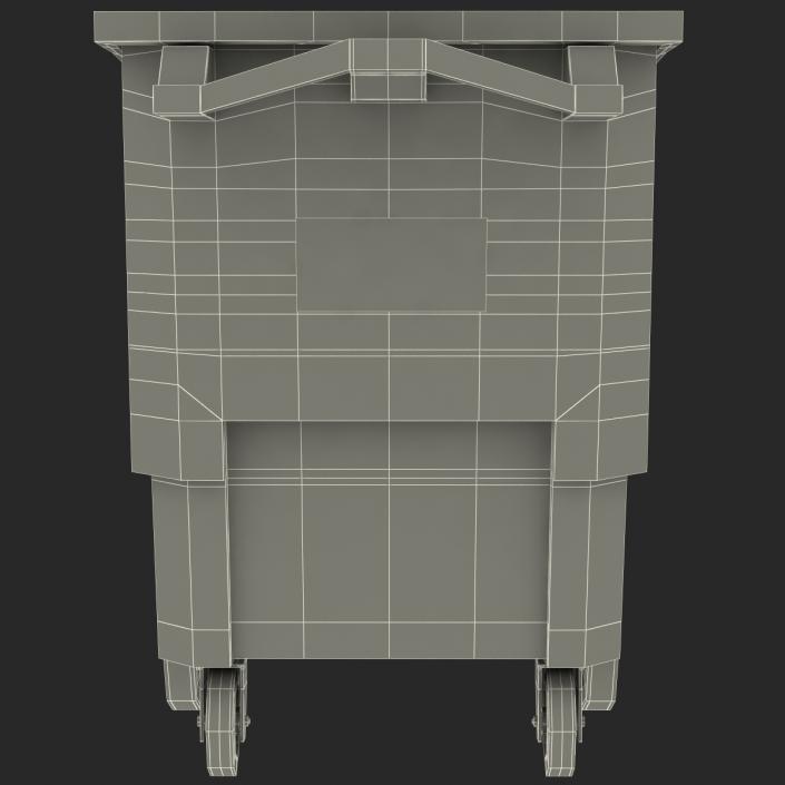 3D model Large Rolling Garbage Can