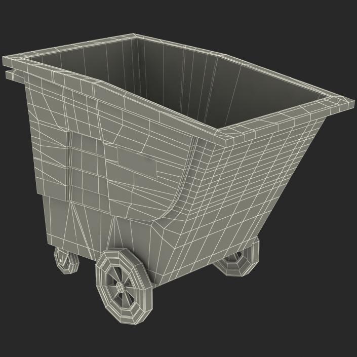 3D model Large Rolling Garbage Can