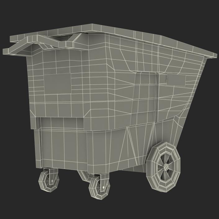 3D model Large Rolling Garbage Can