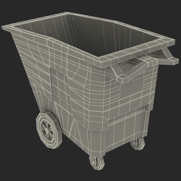 3D model Large Rolling Garbage Can