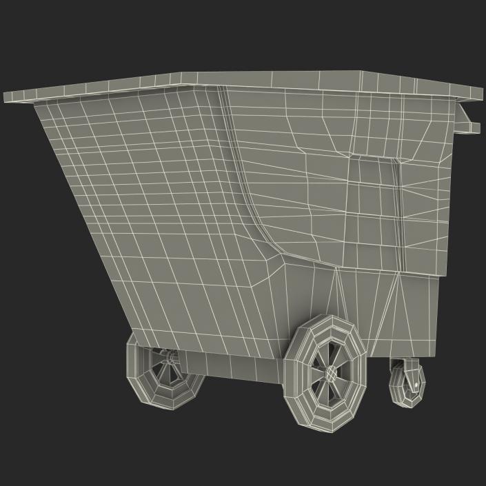 3D model Large Rolling Garbage Can