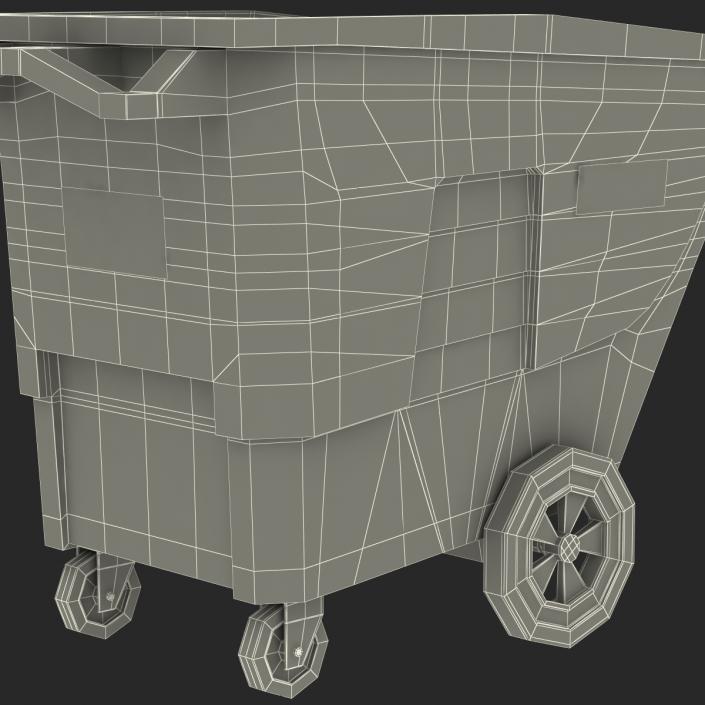 3D model Large Rolling Garbage Can