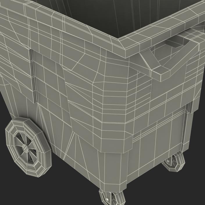 3D model Large Rolling Garbage Can